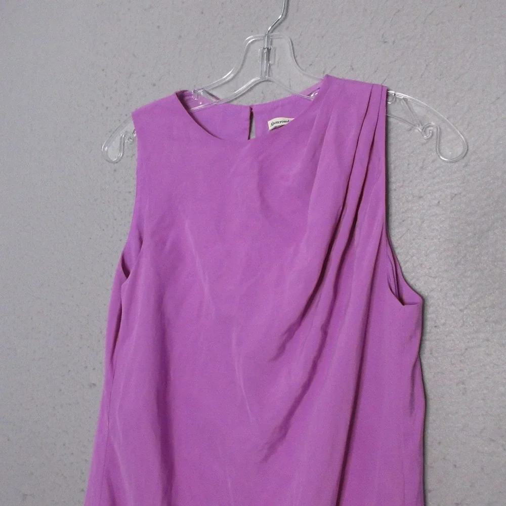 Abercrombie‎ & Fitch Dress Purple Maxi Drape Wedding Guest Minimalist Flowy NWT